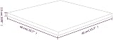 vidaXL Solid Oak Wood Table Top 40x40cm Dark Brown Treated Desktop for Furniture view 5