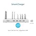 Unitek 4 Ports USB Charging Station, Fast Charger and Smart IC Charger Port Compatible with iPad, iPhone, Tablet, Multiple Devices, Nightstand Electronic Organizer and Docking Station Stand Rack