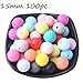 Baby Love Home Baby Teether 100pcs 15mm Silicone Teething Beads Mix Color Nursing Necklace Accessories Food Grade