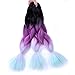 Ombre Braiding Hair 3pcs Black/Purple Pink/Light Green Jumbo Braid Hair Ombre Colors Braiding Hair