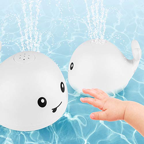 JOLIXIEYE Whale Bath Toy with LED Light Up,Bathtub Toys Spray Water