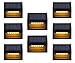 Solar Step Lights Outdoor - Amei 6 LED Solar Deck Lights, Solar Garden Lights, Solar Outdoor Lights Wall Mount, Waterproof Security Lamps for Decks Stairs Patio Pathway Fence (Warm White) (8 Pack)