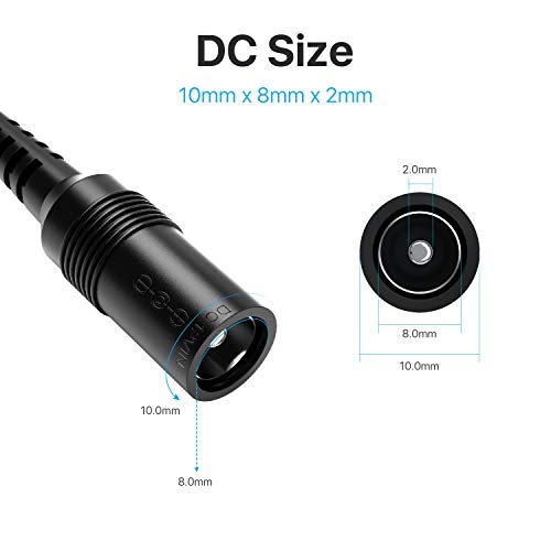 ZOSI DC 1 Female to 4 Male Output Power Splitter Cable Cord,Y Splitter