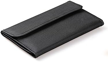 Domeye 2 Pcs 12-Pocket Nylon Lens Filter Case for Circular or Square Filters up to 82mm + Microfiber Cleaning Cloth