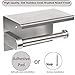 Toilet Paper Holder with Shelf [2022 Upgrade], Toilet Paper Roll Holder with Shelf, Adhesive No Drilling or Wall-Mounted with Screws – Stainless Steel Brushed Nickel