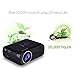 FastFox Video Projector 800 Lumen 800x480 Multimedia LCD LED Slide Beamer Office Presentation Indoor Family Proyector Gift Movie night for PC Laptop Powerpoint Black Color