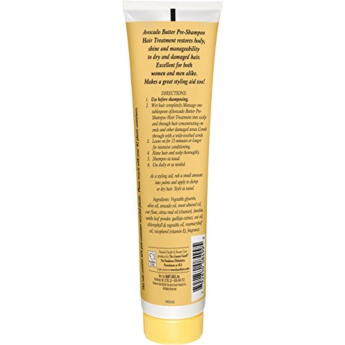 Burt's Bees Avocado Butter Pre-Shampoo Hair Treatment, Sulfate-Free - 4.34 Ounce Bottle