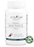 Milk Thistle Extract Pure - For Liver Cleanse, Liver Detox, Liver Support and Antioxidant - 60 Easy To Digest Tablets - 450mg 80% Silymarin - With LIVER BONUS REPORT With Every Purchase!