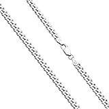 MiaBella Solid 925 Sterling Silver Italian 5mm Diamond Cut Cuban Link Curb Chain Necklace for Women Men, 16, 18, 20, 22, 24, 26, 30 Inch Made in Italy