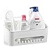 Teletrogy Suction Cup Shower Caddy No Damage Shower Wall Caddy For Shampoo Conditioner Plastic Bath Shelf Storage Organizer Rustproof Basket For Kitchen & Bathroom Accessories White
