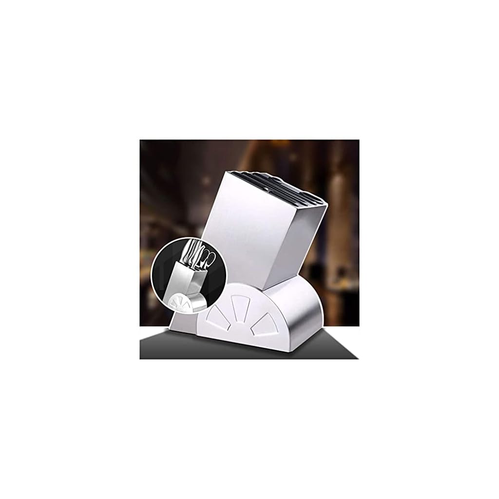 Bloque de Cuchillos Universal de 6 Ranuras Acero Inoxidable 430