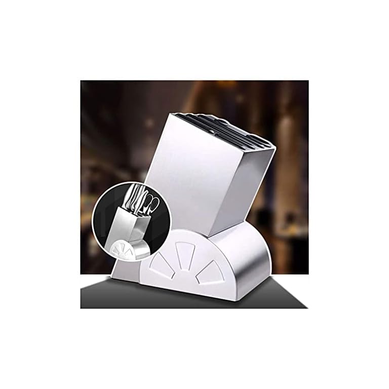 Bloque de Cuchillos Universal de 6 Ranuras Acero Inoxidable 430