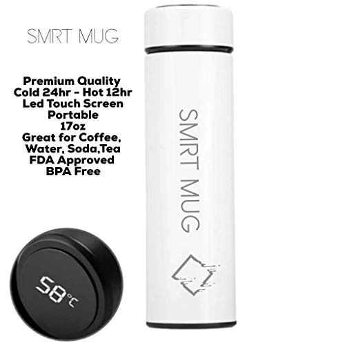 Smrt Mug Stainless Steel Water Bottle with LED Temperature Display