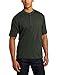 Key Industries Men's Heavyweight 3-Button Short Sleeve Henley Pocket T-Shirt, Forest Green, Large