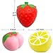 HIGO TOY 5pcs Jumbo Squishies Slow Rising Strawberry Watermelon Banana Peach Lemon Fruit Squishies Kawaii Scented Charms Hand Wrist Toys
