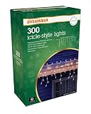 SYLVANIA Icicle Christmas Lights, Clear