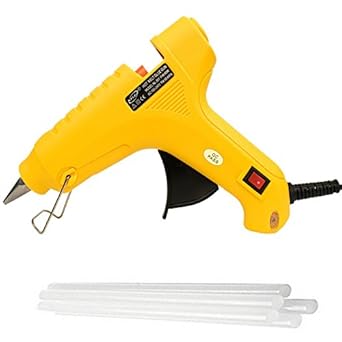 billionBAG Glue Gun 60 Watt Hot Melt Electronic Glue Gun, High Tech Heating Technology, for Art Craft/DIY/Woods/Paper/Cloth/Science Projects/School Projects (Yellow,5 Glue Gun Stick Included)