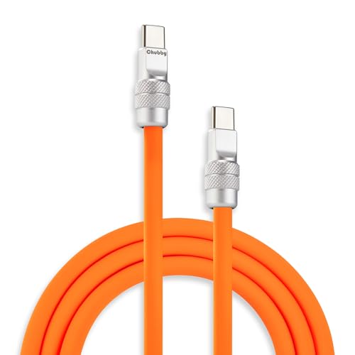 chubbycable Chubby 2.0 Schnellladekabel, langlebiges weiches Silikon, USB-C-Kabel, 240 W, extra dickes Handy-Ladekabel, Datenübertragung, Typ-C-Kabel,