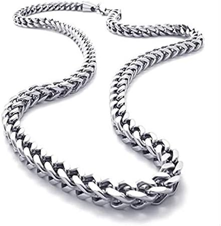 YZLSM Fashion Design Mechanic Style Stainless Steel Mens Necklace Link Chain, Colour Silver Length 56cm 22 Inch (with Gift Bag)