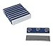 totalElement Magnetic Name Tag/ID Badge Holder, Strong Fastener with Adhesive on Front Plate (Blue), 10-Pack