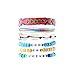 EEPIRR PrePiece Vsco Bracelet Kit, Handmade and Waterproof Natural Shell/Braided Friendship/Ponybead/Wax String Bracelets Set 6 Pack