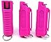 3 PACK POLICE MAGNUM OC-17 Pepper Spray 1/2oz HOT PINK Molded Keychain
