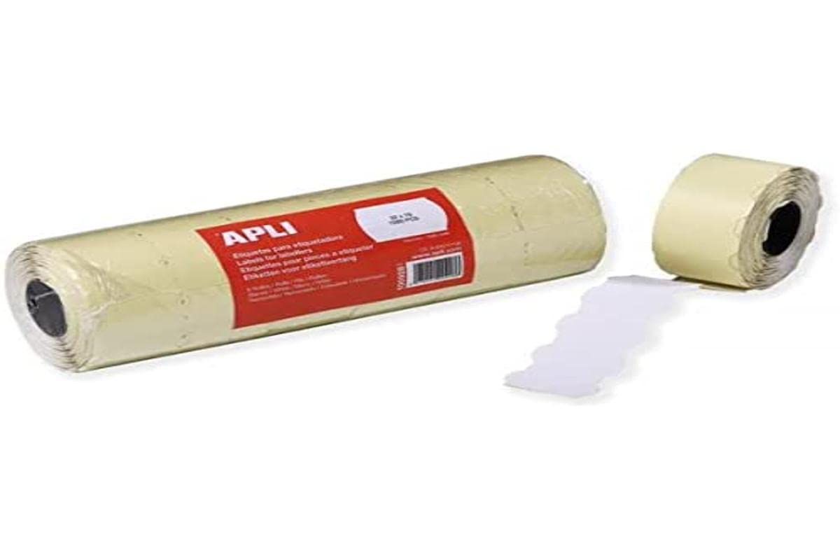 APLI 100928 1000 Labels – Pack of 6 enlevable Sine 32 x 19 mm White