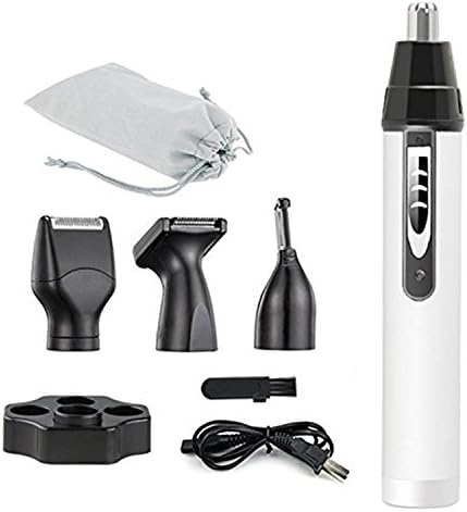 Nose Hair Trimmer,Gedkoa 4 in 1 Rechargeable Nose Eyebrow Bikini Trimmer with Base For Men Women,Professional Water Resistant Facial Body Hair Trimme