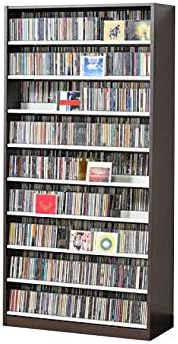 Amazon コレクター絶賛 大容量cdラック Dvdラック ダンデム Cd最大1503枚 Dvd最大672枚 Tcs0 D ダークブラウン Cdラック Cd Dvdラック 通販