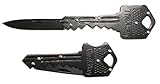 All Black Folding Pocket Key Knife 1.5-Inch Stainless Steel Drop Point Blade Hard Cased