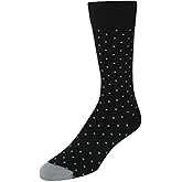Trafalgar Men's Pierre Polka Dot Mid-Calf Pima Cotton Socks (1 Pair)