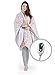 Beautyrest Heated Throw Blanket Wearable Shawl for Gifts, Sherpa to Fleece Electric Wrap Poncho, Auto Shut Off, Virtually No EMF, 3 Heat Level, UL Certified, Machine Wash, Blush Lattice 50