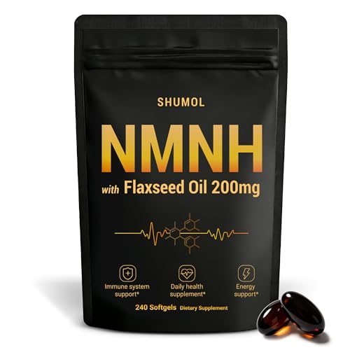 NMNH Supplement 240 Softgels, Liposomal NMN Softgel 500mg with Flaxseed Oil 200mg | Supports Energy & Healthy Anti Aging | High Absorption NAD Supplements for Women & Men | Non-GMO, Gluten Free at Amazon