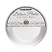 Party Essentials Deluxe Quality Hard Plastic 40 Count Round Party/Luncheon Plates, 9-Inch, Clear