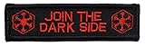 Join the Dark Side, Sith Lord Star Wars Parody 1x3.75 inch Military Patch / Morale Hook Fastener Patch - Multiple Colors (Black with Red)