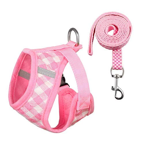 Petetpet Puppy Harness and Leash,Breathable Adjustable Pet Vest Harness