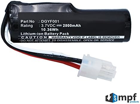 MPF Products 2800mAh High Capacity Extended 533-000096, DGYF001, GPRLO18SY002 Battery Replacement Compatible with Logitech UE Boombox (2nd Generation) Wireless Bluetooth Speaker (984-000304)