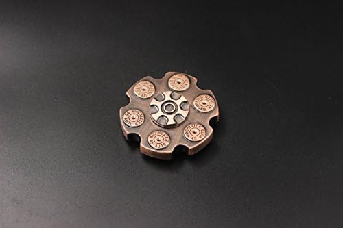 Eaguem bullet Fidget Hand Spinner,Gear-shaped Ultra Fast Bearings Metal High Speed Stress Reducer Toy for Relieving Stress, Anxiety and Killing Time (Brown)