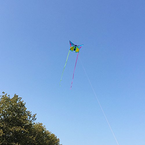 Besra Huge Colorful Butterfly Kite Single Line Easy To Fly Insect Nylon Kite With Handle & Strings (Butterfly) - Thumbnail 5