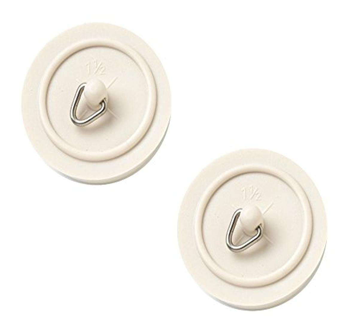 Merriway BH03428 (2 Pcs) 38mm (1.1/2 inch) Basin Plug Stopper White - Pack of 2 Pieces