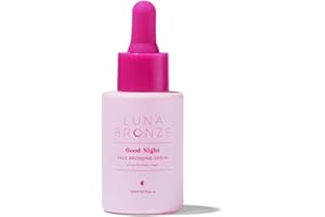 Luna Bronze Good Night Face Tanning Drops | Overnight Face Bronzing Serum for a Luminous, Natural Looking Glow | Hydrating Formula with Vitamin C | Infused with Australian Botanics (30ml/1.01 fl. oz)