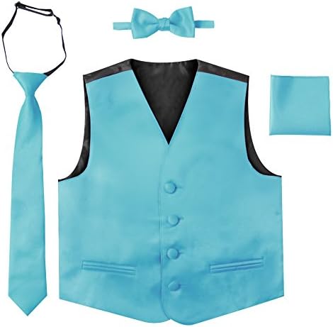 Toddler Boys' 4 Piece Formal Satin Vest Set