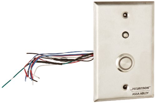 Securitron PB4L-2 Stainless Momentary Single Gang, Bi-Color LED, Stainless Steel, 4.5