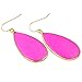 rockcloud Crystal Stone Dangle Hook Earrings Rhombus/Teardrop Gold Plated