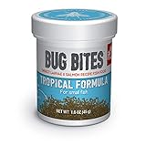 Fluval A6577 Bug Bites Tropical Fish Small Granules 1.59 oz, Small to Medium Fish