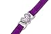 Purple Love Heart Bling Cat Collar with Safety Belt and Bell 8-11 Inches, Gift for Valentine's Day