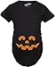 Maternity Cartoon Eyes Pumpkin Face T Shirt Halloween Fall October Pregnancy Tee