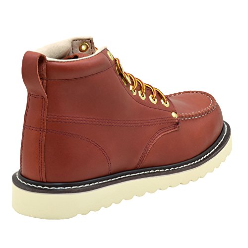 image for Golden Fox Oil Full Grain Leather Moc Toe Light Weight Work Boots For 