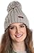 Brook + Bay Pom Pom Beanie - Stay Warm & Stylish - Thick, Soft & Chunky Cable Knit Beanie Hats for Women & Men - Serious Beanies for Serious Style