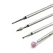 NMKL38 4PCS Cuticle Clean Nail Drill Bit Set Electric Rotatory Nail File Bit Manicure Pedicure Tools for Nail Care (Different Bits)